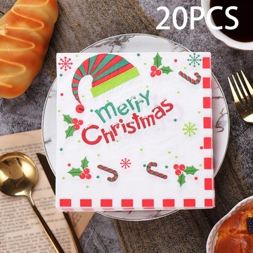 Столовая бумага Одноразовая посуда Декоративная посуда Коктейльная рождественская шляпа