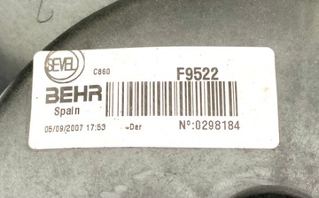 DUCATO BOXER JUMPER VENTILÁTOR BEHR OE
