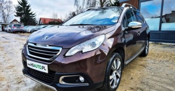Peugeot 2008 I SUV 1.6 VTi 120KM 2014 Peugeot 2008 BENZYNA PANORAMA alcantara nawigacja super oakzja