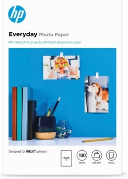 HP Papier fotograficzny Everyday, błyszczący, 200 g/m2, 10 × 15 cm (101 × 1