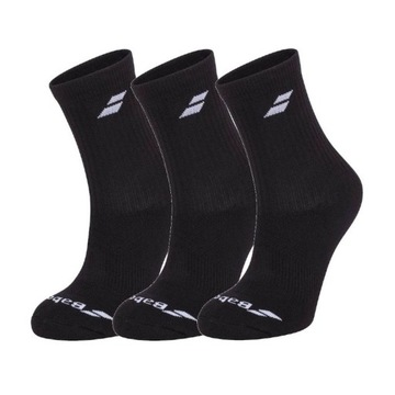 SKARPETY SPORTOWE TENIS BABOLAT CREW SOCKS 3 PACK BLACK 43-46