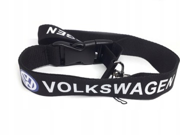VW VOLKSWAGEN SMYCZ DO TELEFONU KLUCZY DUŻE LOGO BLACK/WHITE/BLUE CZARNA