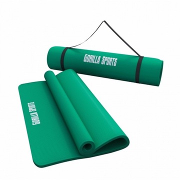 Mata do jogi ćwiczeń fitness gruba 1,5 cm zielona
