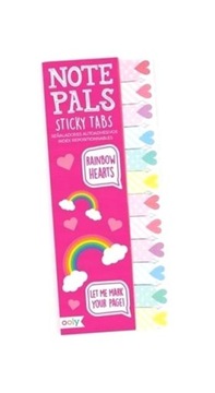 KARTECZKI SAMOPRZYLEPNE TĘCZOWE SERDUSZKA