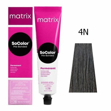 MATRIX SOCOLOR PRE-BONDED PERMANENT FARBA DO WŁOSÓW 4N 90ML
