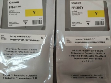 Tusz CANON PFI-207 Y IPF670 IPF685 IPF770 IPF780