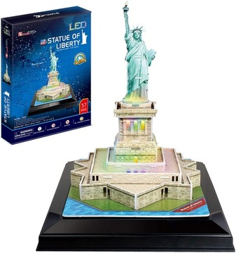 PUZZLE 3D LED Cubic Fun 37 el. STATUA WOLNOŚCI
