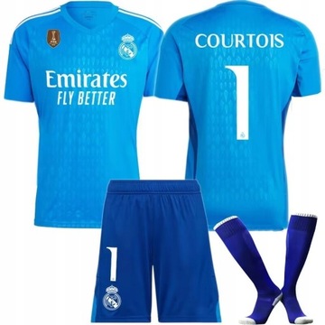 ФУТБОЛЬНЫЙ КОСТЮМ COURTOIS REAL MADRID ДЖЕРСИ ШОРТЫ НОВЫЙ СЕЗОН