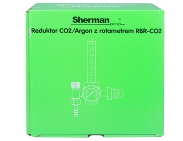 РЕДУКТОР ГАЗА Ar/CO2 С РОТАМЕТРОМ 185 бар ШЕРМАН