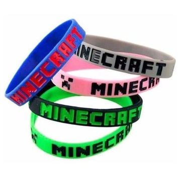 MINECRAFT черный силиконовый браслет-браслет