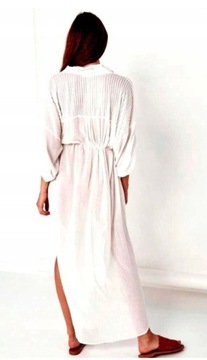 ДЛИННОЕ ПЛАТЬЕ ПАРЕО, РУБАШКА ДЛЯ ПЛЯЖА, БЕЛОЕ ЛЕТО