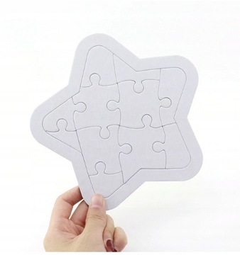 puste puzzle szablon dla dzieci do malowania