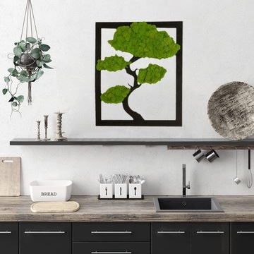 ПОДАРОЧНОЕ деревце ЖИЗНИ ДЕРЕВО СЧАСТЬЯ ЖИВАЯ КАРТИНА мох мох БОНСАЙ