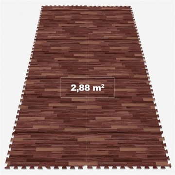 MATA PUZZLE 60x60 ZESTAW 8 szt. wzór drewna 1,2cm