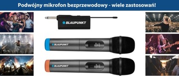 2 x Mikrofon bezprzewodowy z nadajnikiem UHF Prezent