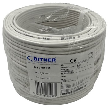 Przewód kabel alarmowy YTDY 8x0,5 Bitner 100m