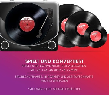 Проигрыватель проигрывателей ION Audio Max LP USB, черный