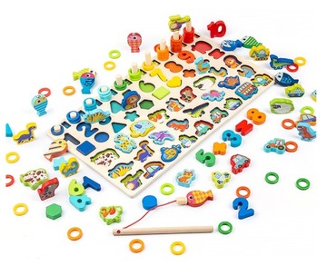 Деревянная головоломка Монтессори, обучающая игрушка-сортировщик для детей, фигурки