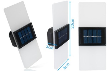 СОЛНЕЧНАЯ НАСТЕННАЯ ЛАМПА 20 СМ НАРУЖНАЯ ВОДОНЕПРОНИЦАЕМАЯ С ДАТЧИКОМ СУМЕРКИ