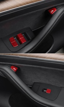 Для Tesla Model 3 Model Y 2017-2023, кнопка переключения окон автомобиля, украшение Sti