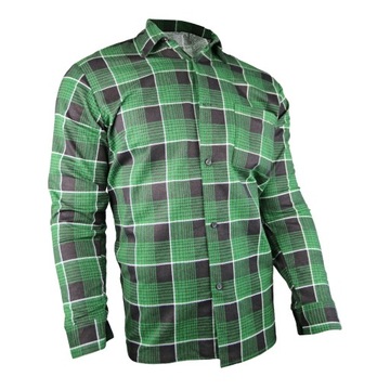 KOSZULA ROBOCZA FLANELOWA BAWEŁNA ZIELONA XXXL 3XL