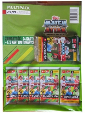 TOPPS MATCH ATTAX KARTY PIŁKARSKIE 5 SASZETEK BUNDESLIGA 2020 2021 LIMITED
