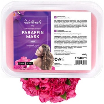 Parafina kosmetyczna do stóp dłoni 500ml zapachowa zmysłowa EROTIC