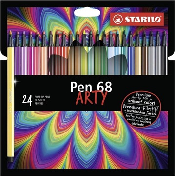 Pisaki flamastry Stabilo Pen 68 24 sz w pud. ARTY