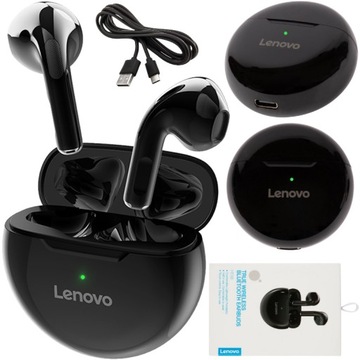 SŁUCHAWKI BEZPRZEWODOWE LENOVO HT38 TWS 2024 Z POWERBANKIEM MIKROFONEM BASS