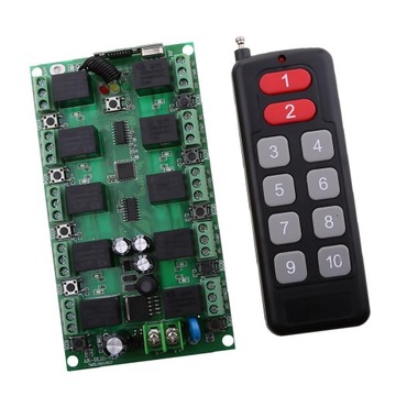 12V 10 Channel 433MHZ Wireless Remote Control