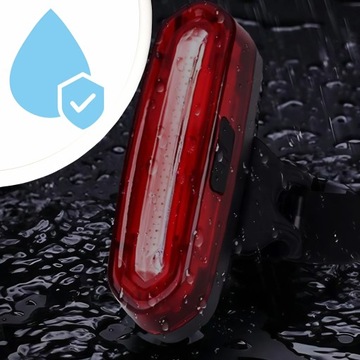 ЗАДНИЙ ВЕЛОСИПЕДНЫЙ ФОНАРЬ, ЗАРЯДНЫЙ, USB LED COB, КРАСНЫЙ, АККУМУЛЯТОРНЫЙ