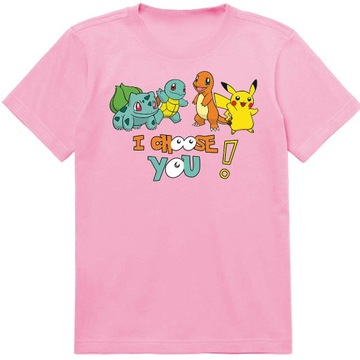 KOSZULKA DZIECIĘCA T-SHIRT DLA DZIECKA POKEMON 152 PREZENT JAKOŚĆ