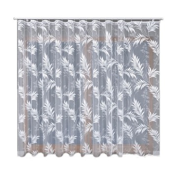 FIRANKA ŻAKARDOWA DŁUGA NA METRY WZÓR W LIŚCIE PALMY NA WYSOKOŚĆ 200 CM