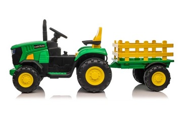 Большой XXL мощный аккумуляторный трактор с прицепом, светодиодный пульт дистанционного управления длиной 152 см, звуки