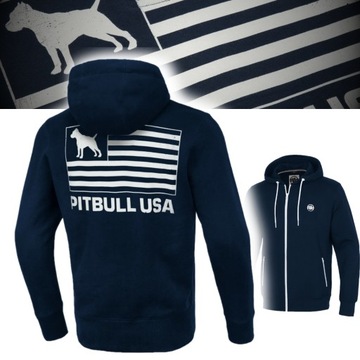 PITBULL WEST COAST BLUZA MĘSKA ROZPINANA PITBULL USA GRANATOWA ROZMIAR L