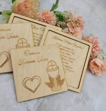 Podziękowanie dla CHRZESTNYCH gości KOMUNIA Grawer