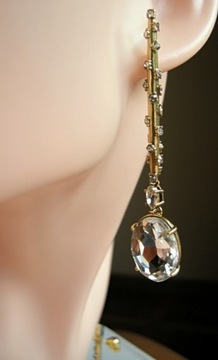 Alexander Mcqueen crystal long earring kolczyki