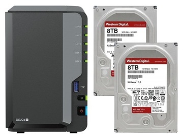 Synology DS224+ 6GB RAM + 2x 8TB WD Red Plus