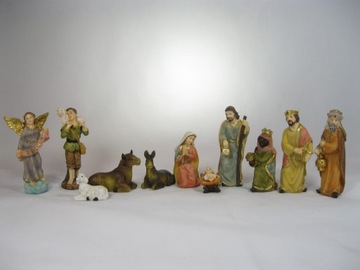 ŚLICZNE Figurki Figury do Szopki Bożonarodzeniowej 11-części maks. 9cm wys.