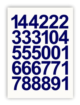 Самоклеящиеся буквы темно-синего цвета с буквами и цифрами 50 мм.