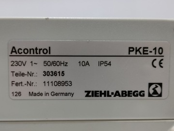 ZIEHL-ABEGG Acontrol PKE-10 303615 регулятор напряжения