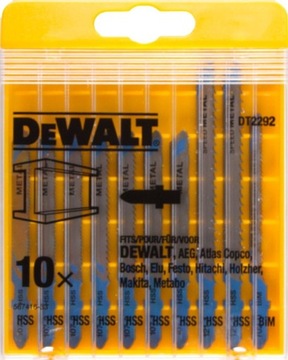 10 полотен для лобзика по металлу DeWALT DT2292