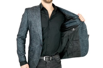 GIOVANNI PERA Marynarka męska D803 kwiaty 62 3XL