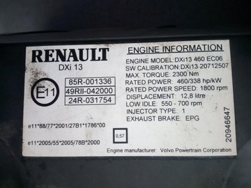 RENAULT MAGNUM DXI 13 КРЫШКА КЛАПАНА ГОЛОВКИ