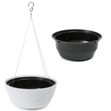 DONICZKA MISA WISZĄCA Z WKŁADEM JERSEY 240 wys.13cm śr.24cm BIAŁA