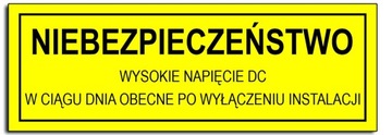 Niebezpieczeństwo wysokie napięcie naklejka znak