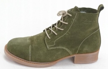 TEN POINTS botki khaki skórzane 37 PB61 21
