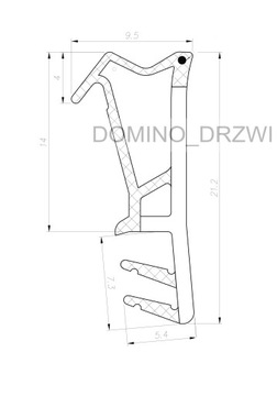USZCZELKA DRZWI DREWNIANE BRĄZOWA RUSTIKAL ACF 7250 5 mb