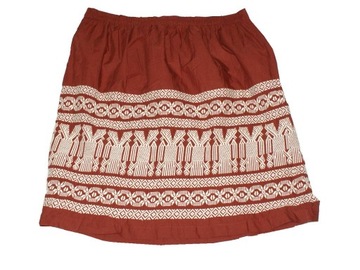 TU folk BOHO spódnica HAFTY miedziana casual 46