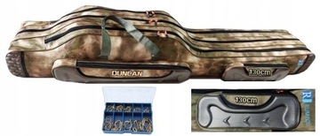 Pokrowiec na wędki 130 cm usztywniany 3 komory kieszenie DUNCAN design USA+